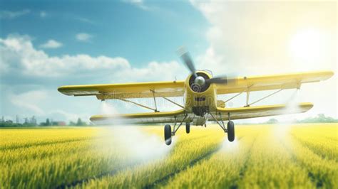 Crop Duster Plane Spraying Crops. Spraying Chemicals for Accelerated ...