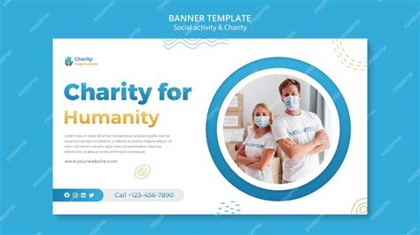 Free PSD | Charity activities banner template