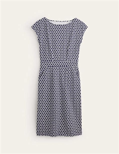 Florrie Jersey Dress French Navy Hoops Boden Uk