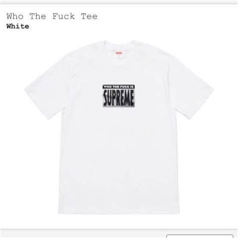 Yahoo オークション 新品未使用 Supreme Who The Fuck Tee logoシュ