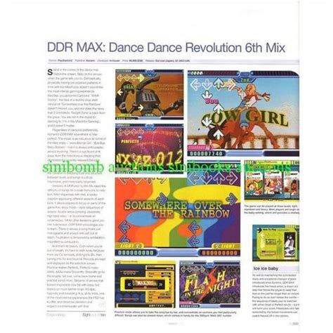 DDR Max Dance Revolution 6th Mix PS2 Original Edge Magazine Review Ref