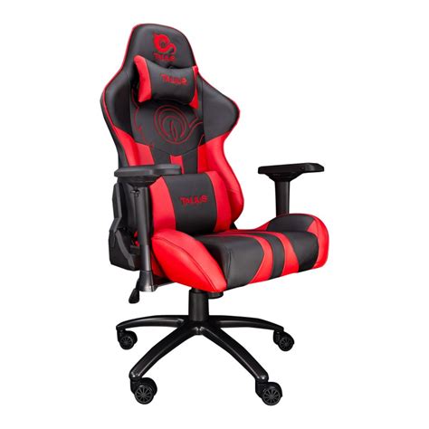 Talius Silla Viper Gaming Black Red D Butterfly Base Metal Ruedas