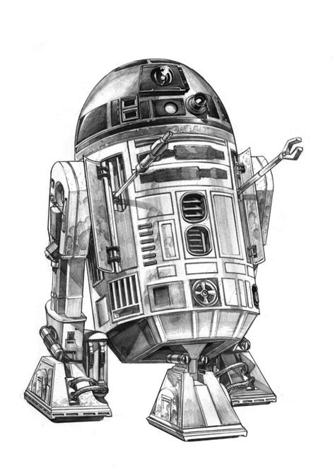 R2d2 Line Drawing At Explore Collection Of R2d2