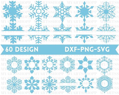 Snowflakes Bundle Flake Winter Svg Christmas Svg Winter Svg