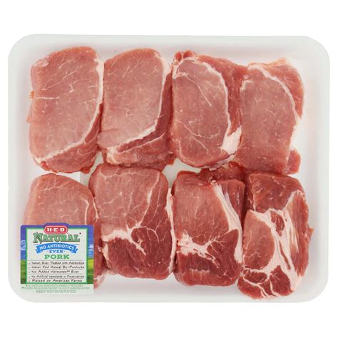 H E B Natural Boneless Ribeye Pork Chops Thick Cut Value Pack Shop Pork At H E B