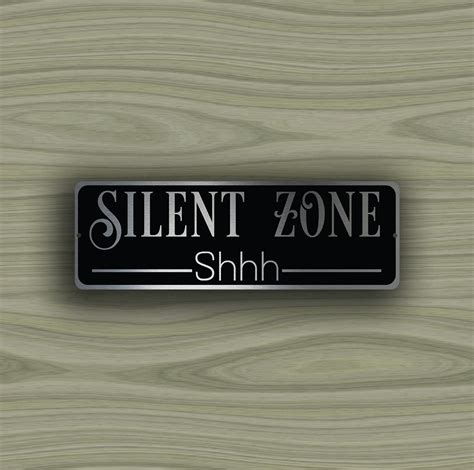 SILENT ZONE SIGN, Silent Zone Signs, Custom Door Signs, Silent Zone ...