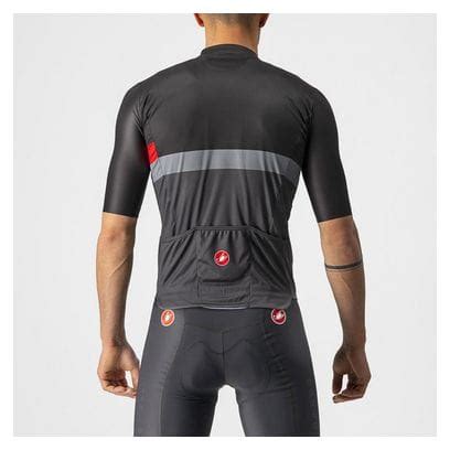 Maillot Manches Courtes Castelli A Blocco Noir Gris Alltricks Fr