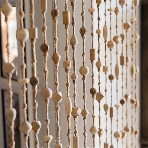 Wooden Bead Curtain River Tan Accents 35 X 78 52 Strands Extra Coverage