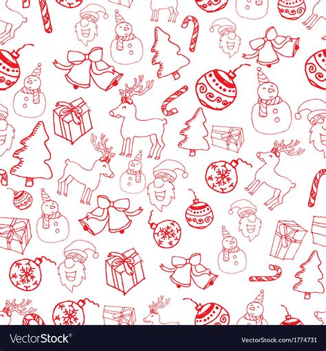 Red Seamless Christmas Pattern Royalty Free Vector Image