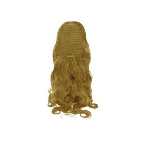 Water Body Wavy White Blonde Drawstring Ponytail Macsara Hair