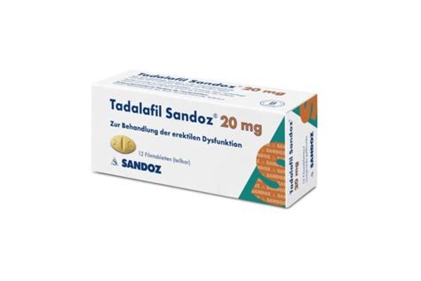 Tadalafil Sandoz Filmtabl Mg Stk Mit Rezept Online Bestellen