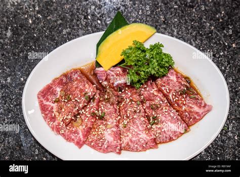 Raw Premium Wagyu Beef Meat For Japanese Yakiniku Stock Photo Alamy