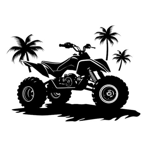 Atv Quad Bike Silhouette Vector Illustration Premium Ai Generated Vector