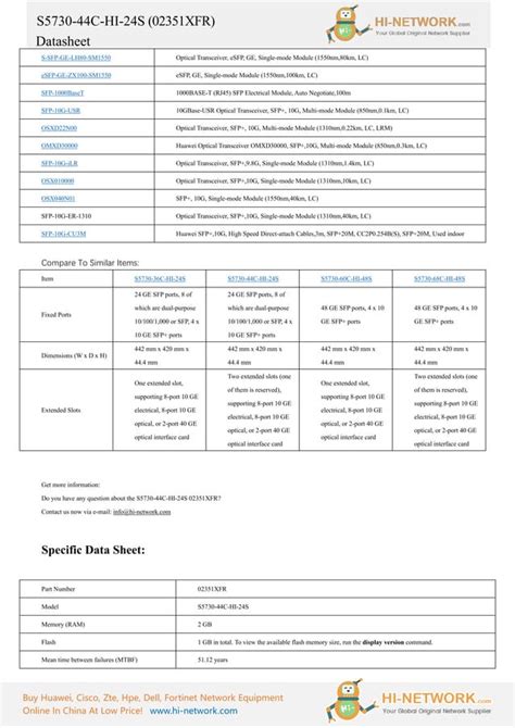 Huawei S5730 44c Hi 24s Brochure Datasheet Pdf