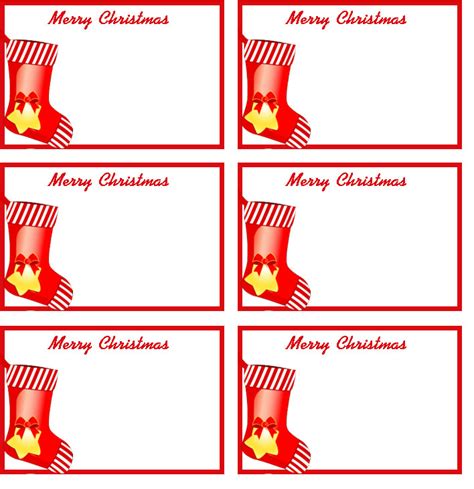 Christmas Name Tags - 12 Free PDF Printables | Printablee