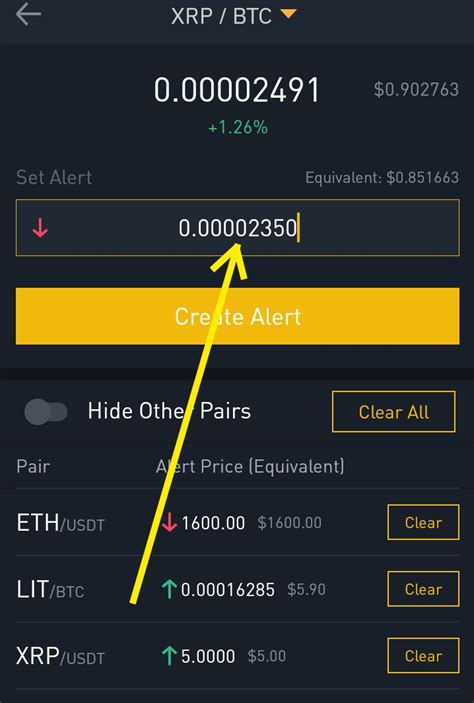 How To Trade Signals And Set Price Alerts On Binance