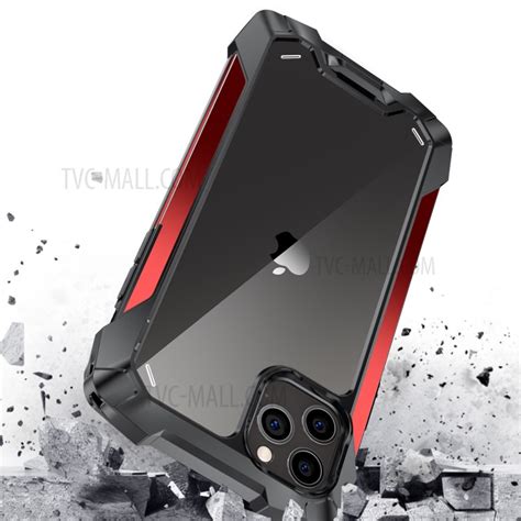 Shop R JUST Acrylic Back TPU Metal Shockproof Case For IPhone 12