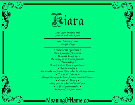 Kiara Meaning Of Name