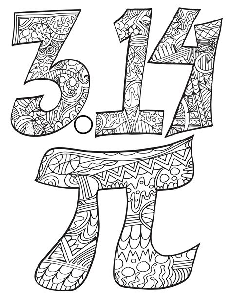 Free Pi Day Coloring Pages Stevie Doodles