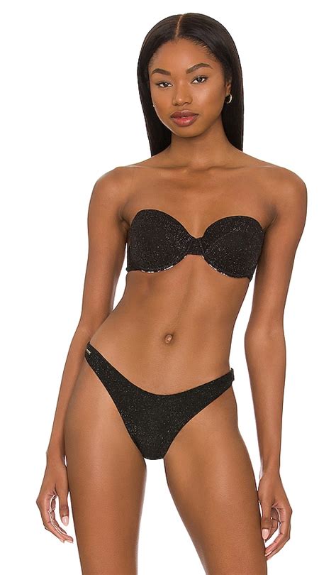 Maaji Coconut Bikini Top In Black Panther ModeSens