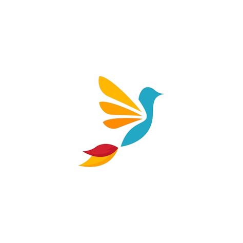 Plantilla De Vector De Logotipo De Aves Y Alas Color Del Logo Del