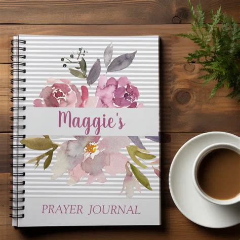 Personalized Pink Floral Bible Verse Spiral Notebook Zazzle