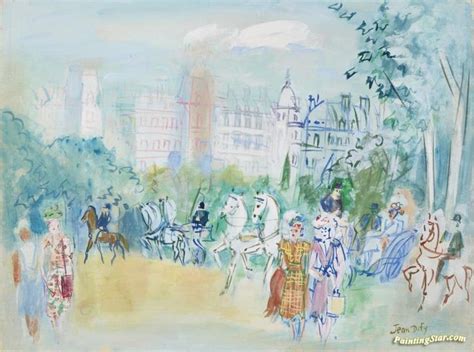 Promenade Au Bois De Boulogne Artwork By Jean Dufy Oil Painting And Art Prints On Canvas For Sale