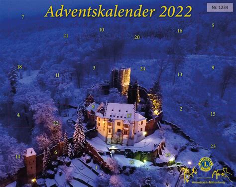 Lions Club Adventskalender Ab Erh Ltlich Lions Club