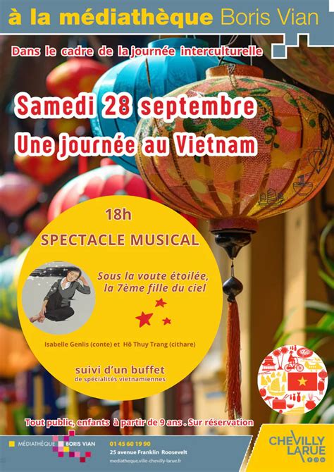 Spectacle musical Une journée au Vietnam Médiathèque Boris Vian