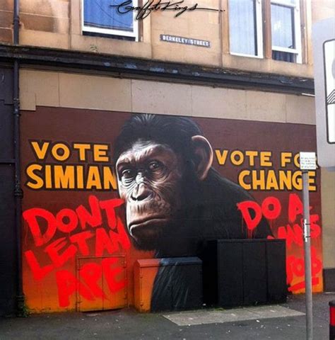 Rise Of The Planet Of The Apes Graffiti Mural for Fox Movies | Graffiti ...