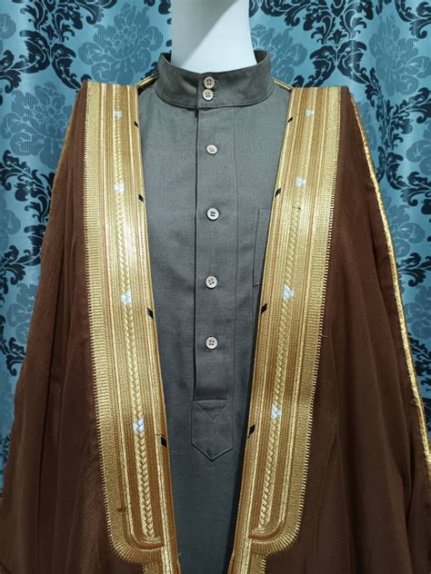 Brown Bisht Islamic Arab Dress Sheikh Imam Kaftan Cloak Bisht Etsy