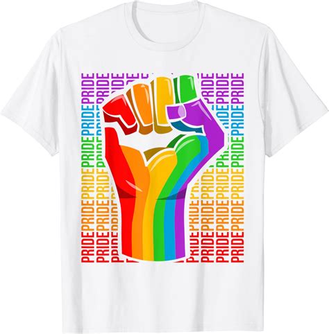 Regenbogen Faust Queer Lgbtqia Gay Pride Month Lgbt T Shirt Amazon De Fashion