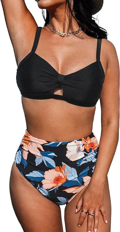 Amazon Cupshe Bikini Set For Women Two Piece Swimsuits High