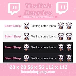 Twitch Discord Emote Cute Chibi Panda Emotes Eating Drinking Boba Tea