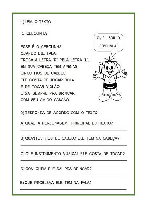 Atividade De Texto E Interpretação 2 Ano REVOEDUCA