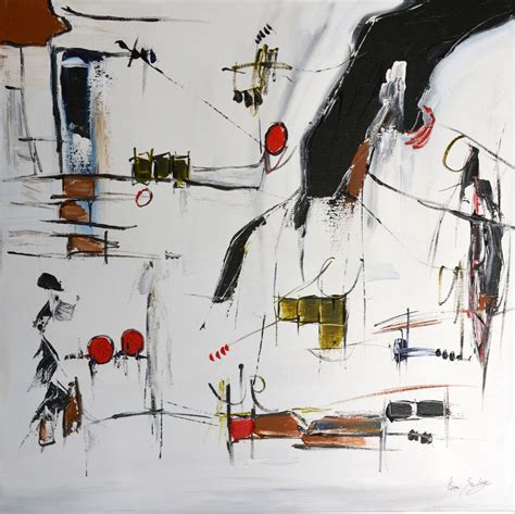 Peinture minimaliste noir blanc de l artiste contemporain Âme Sauvage