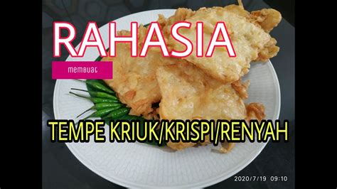 Cara Membuat Tempe Goreng Kriuk Krispi Crispy Renyah Dengan Tepung