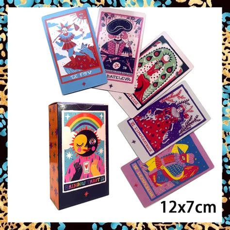 Rainbow Tarot Card Deck With Paper Guide Book Standard Big Size