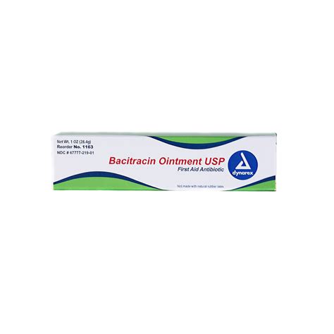 Dynarex Bacitracin Ointment First Aid Antibiotic 1 Oz Trans