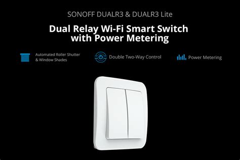 SONOFF DUALR3 DUALR3 Lite Dual Relay Two Way Power Metering Smart