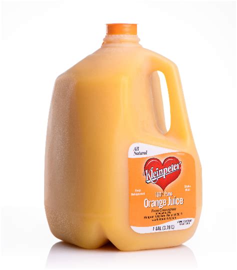 Orange Juice Gallon Kleinpeter Farms Dairy Milk Dairy Products