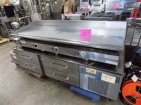 Keating Miraclean Griddle With Randell Four Drawer Refrigerated