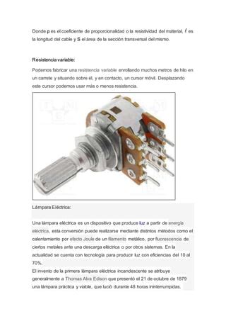 Práctico n5 Resistencia de una Lámpara PDF Descarga Gratuita