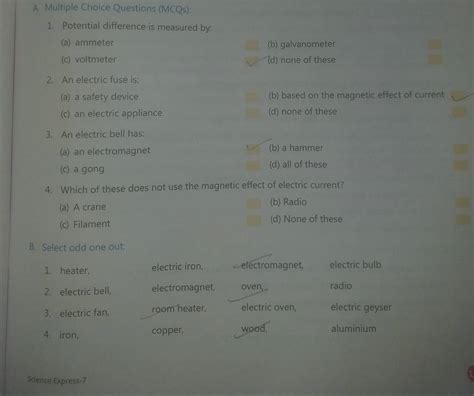 Multiple Choice Questions MCQs 1 Potential Difference Is Measured By