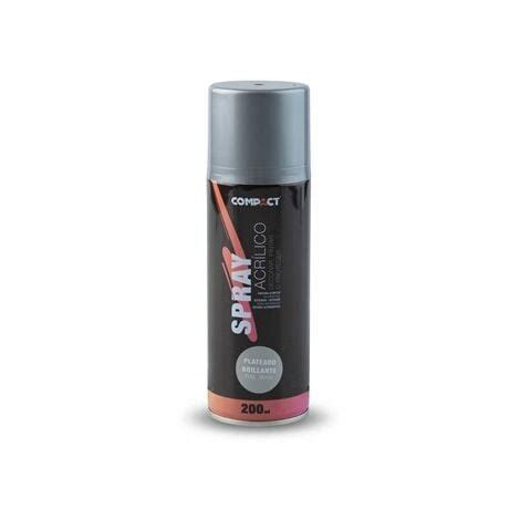 Pintura acrílica spray plata brillo 200ml