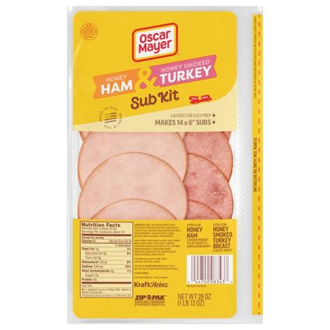 Oscar Mayer Sub Kit With Extra Lean Honey Ham Water Product Extra