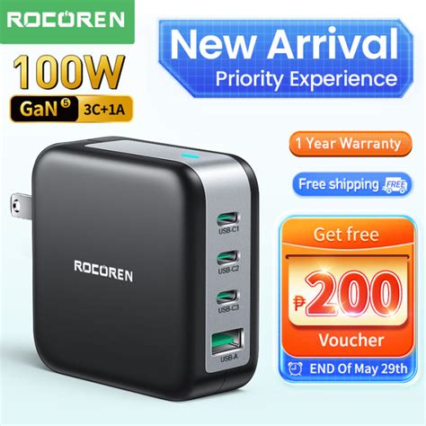 Rocoren W Gan Charger Pd Qc Usb Fast Charger Type C Quick