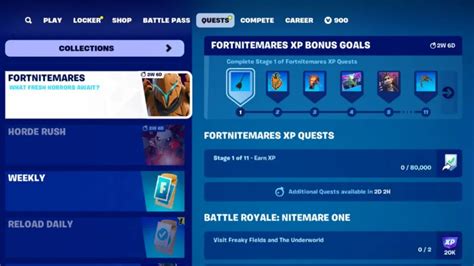 Complete Guide To Fortnitemares Quests And Free Rewards