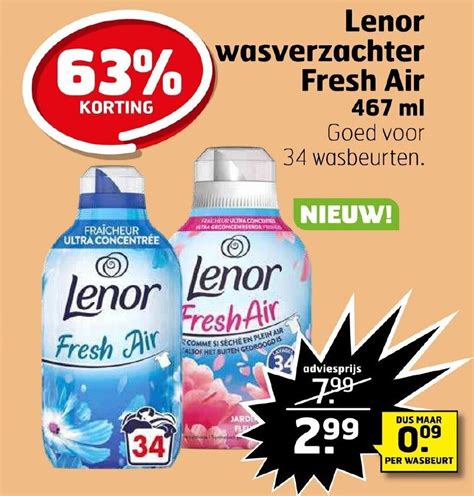 Lenor Wasverzachter Fresh Air 467 Ml Aanbieding Bij Trekpleister