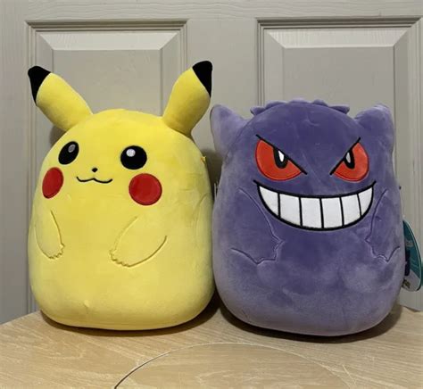 Pikachu And Gengar Squishmallow Pokemon 10 Inch 2 Pack Brand New In Hand £4999 Picclick Uk